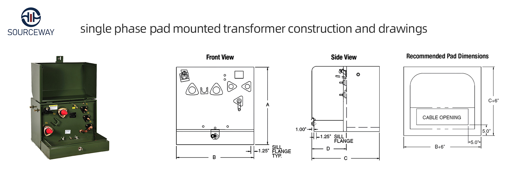 single phase pad mounted transformer construction and drawings