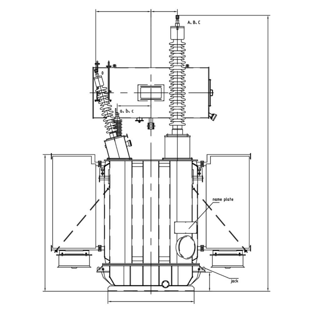 Large Oil Immersed Electrical Power Transformer